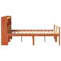Miniatyrbilde 6 av 11: vidaXL Seng med bokhylle uten madrass voksbrun 120x200 cm heltre furu