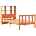 Miniatyrbilde 4 av 11: vidaXL Seng med bokhylle uten madrass voksbrun 90x190 cm heltre