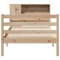 Miniatyrbilde 5 av 11: vidaXL Seng med bokhylle uten madrass 100x200 cm heltre furu