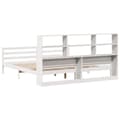 Miniatyrbilde 7 av 11: vidaXL Seng med bokhylle uten madrass hvit 180x200 cm heltre furu