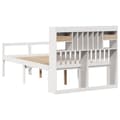 Miniatyrbillede 7 af 11: vidaXL seng med reol uden madras 135x190 cm massivt fyrretræ hvid