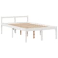 Miniatyrbillede 9 af 11: vidaXL seng med reol uden madras 135x190 cm massivt fyrretræ hvid