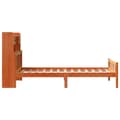 Miniatyrbilde 6 av 11: vidaXL Seng med bokhylle uten madrass voksbrun 75x190 cm heltre furu