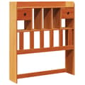 Miniatyrbilde 8 av 11: vidaXL Seng med bokhylle uten madrass voksbrun 75x190 cm heltre furu