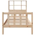 Miniatyrbilde 5 av 11: vidaXL Seng med bokhylle uten madrass 100x200 cm heltre furu