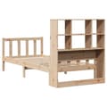 Miniatyrbilde 7 av 11: vidaXL Seng med bokhylle uten madrass 100x200 cm heltre furu