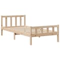 Miniatyrbilde 9 av 11: vidaXL Seng med bokhylle uten madrass 100x200 cm heltre furu