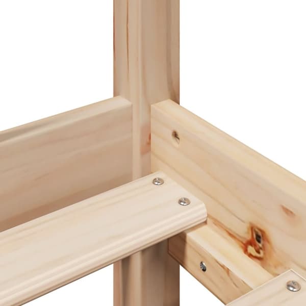 vidaXL Seng med bokhylle uten madrass 100x200 cm heltre furu