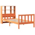 Miniatyrbilde 4 av 11: vidaXL Seng med bokhylle uten madrass voksbrun 75x190 cm heltre