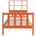 Miniatyrbilde 5 av 11: vidaXL Seng med bokhylle uten madrass voksbrun 75x190 cm heltre
