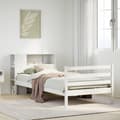 Miniatyrbilde 2 av 11: vidaXL Seng med bokhylle uten madrass hvit 100x200 cm heltre furu