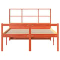 Miniatyrbilde 5 av 11: vidaXL Seng med bokhylle uten madrass voksbrun 150x200 cm heltre
