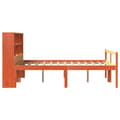 Miniatyrbilde 6 av 11: vidaXL Seng med bokhylle uten madrass voksbrun 150x200 cm heltre