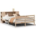 Miniatyrbilde 3 av 11: vidaXL Seng med bokhylle uten madrass 120x200 cm heltre furu
