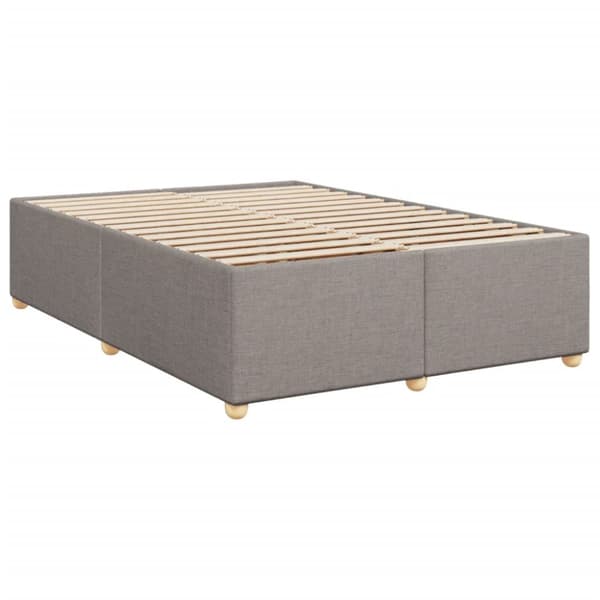 Sängram utan madrass taupe 140x190 cm tyg