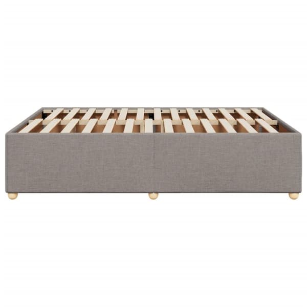 Sängram utan madrass taupe 140x190 cm tyg