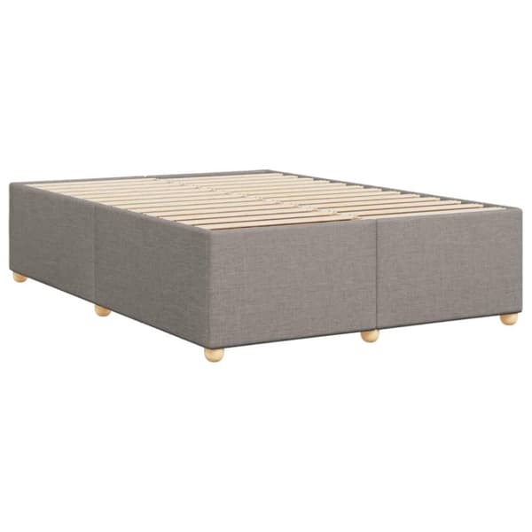 Sängram utan madrass taupe 140x190 cm tyg