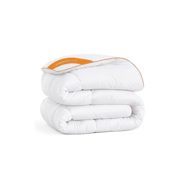 Rootz Cloud White Duvet - Täcke - Sängöverdrag - Andas mikrofiber - Polyesterfiber - 200 cm x 200 cm - 8 öglor - Lätt - 2,4 kg