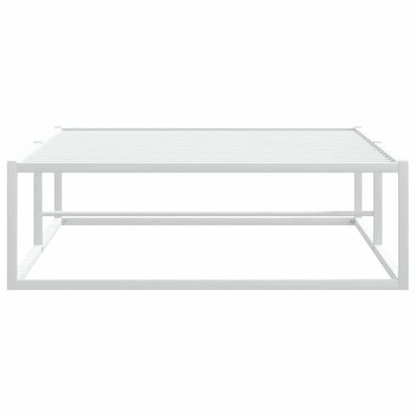 vidaXL Sängram utan madrass vit 90x200 cm metall