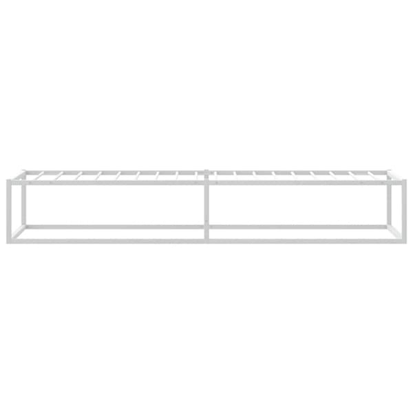 vidaXL Sängram utan madrass vit 90x200 cm metall