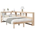 Miniatyrbilde 4 av 11: vidaXL Seng med bokhylle uten madrass 120x190 cm heltre furu