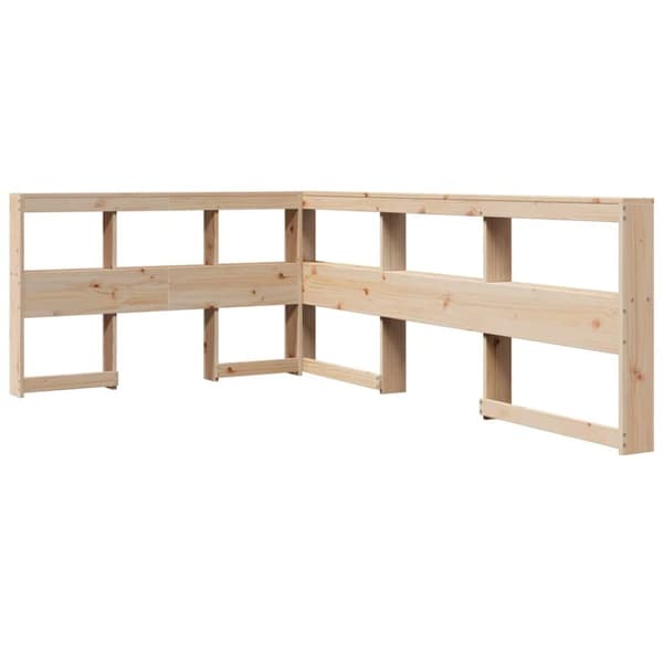 vidaXL Seng med bokhylle uten madrass 120x190 cm heltre furu