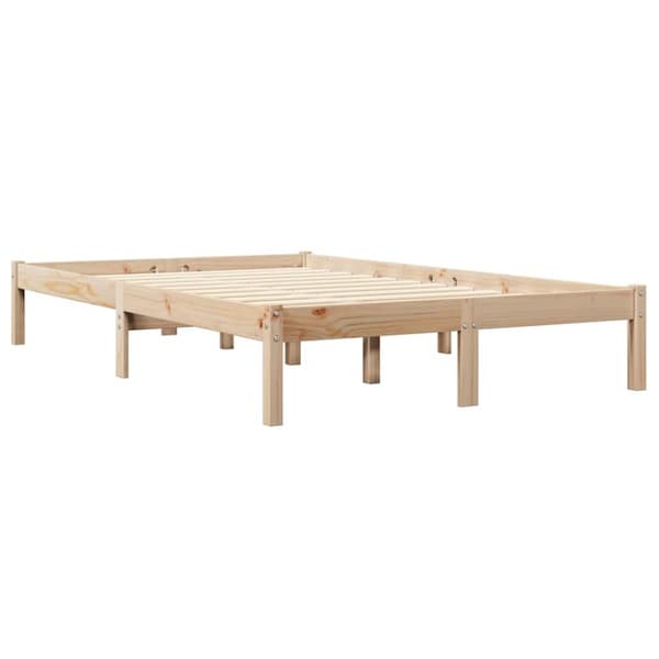 vidaXL Seng med bokhylle uten madrass 120x190 cm heltre furu