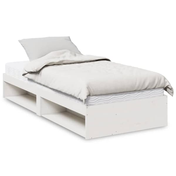 vidaXL daybed med madras 90x200 cm massivt fyrretræ hvid
