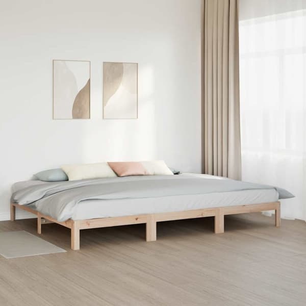 vidaXL Familiesengeramme uten madrass 270x200 cm heltre furu