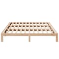 Miniatyrbilde 9 av 11: vidaXL Familiesengeramme uten madrass 270x200 cm heltre furu