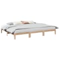 Miniatyrbilde 2 av 11: vidaXL Familiesengeramme uten madrass 270x200 cm heltre furu