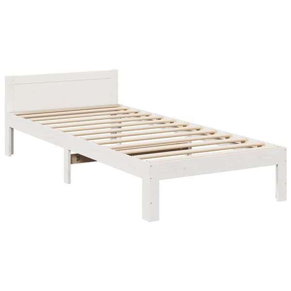 vidaXL familie sengeramme uden madras 270x200 cm massivt fyrretræ hvid