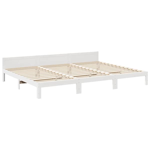 vidaXL familie sengeramme uden madras 270x200 cm massivt fyrretræ hvid
