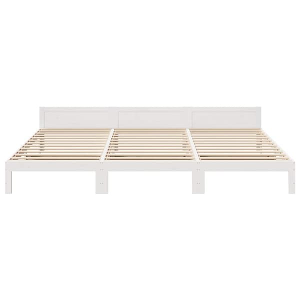 vidaXL familie sengeramme uden madras 270x200 cm massivt fyrretræ hvid