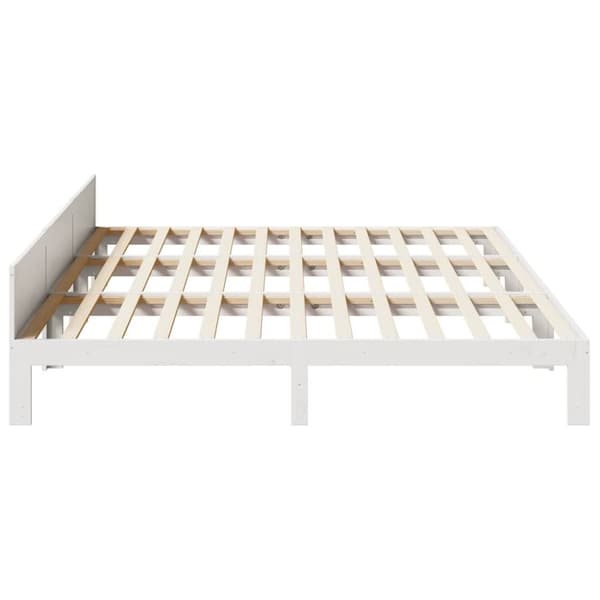 vidaXL familie sengeramme uden madras 270x200 cm massivt fyrretræ hvid
