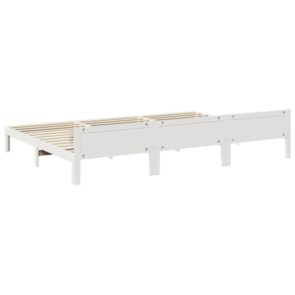 vidaXL familie sengeramme uden madras 270x200 cm massivt fyrretræ hvid