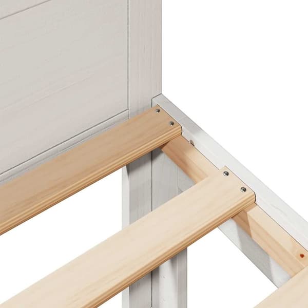vidaXL familie sengeramme uden madras 270x200 cm massivt fyrretræ hvid