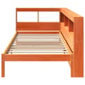 Miniatyrbilde 6 av 11: vidaXL Seng med bokhylle uten madrass voksbrun 75x190 cm heltre furu