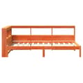 Miniatyrbilde 9 av 11: vidaXL Seng med bokhylle uten madrass voksbrun 75x190 cm heltre furu