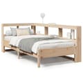 Miniatyrbilde 3 av 11: vidaXL Seng med bokhylle uten madrass 75x190 cm heltre furu