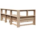 Miniatyrbilde 10 av 11: vidaXL Seng med bokhylle uten madrass 75x190 cm heltre furu