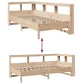 Miniatyrbilde 11 av 11: vidaXL Seng med bokhylle uten madrass 75x190 cm heltre furu
