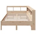 Miniatyrbilde 6 av 11: vidaXL Seng med bokhylle uten madrass 120x190 cm heltre furu