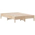 Miniatyrbilde 8 av 11: vidaXL Seng med bokhylle uten madrass 120x190 cm heltre furu