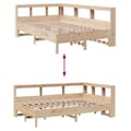 Miniatyrbilde 11 av 11: vidaXL Seng med bokhylle uten madrass 120x190 cm heltre furu