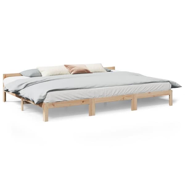 vidaXL familie sengeramme uden madras 240x200 cm massivt fyrretræ