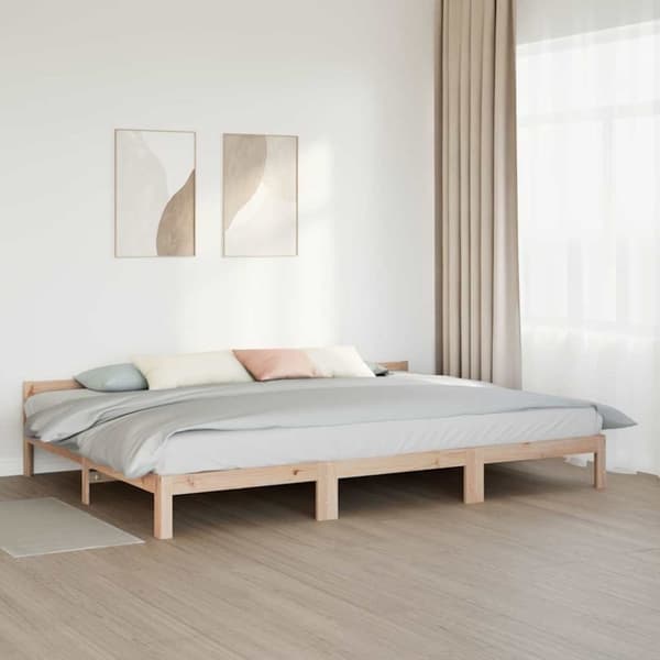vidaXL familie sengeramme uden madras 240x200 cm massivt fyrretræ