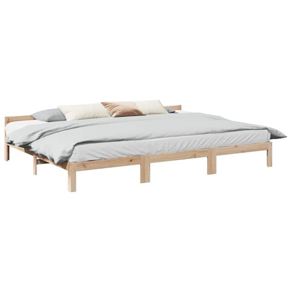 vidaXL familie sengeramme uden madras 240x200 cm massivt fyrretræ