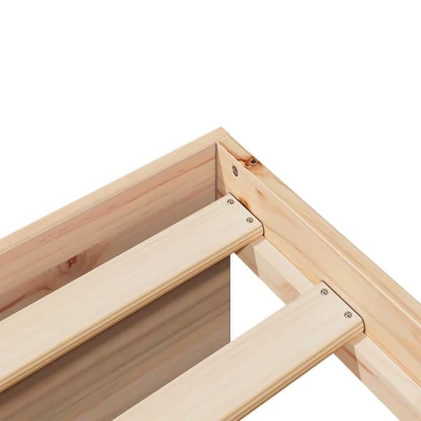 vidaXL Dagseng med madrass 90x190 cm heltre furu