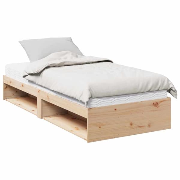 vidaXL Dagseng med madrass 90x190 cm heltre furu